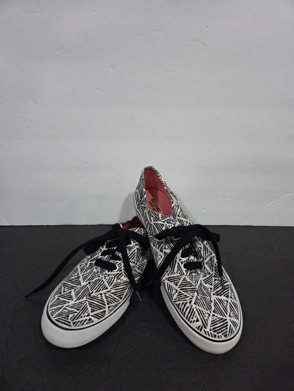 Mossimo Supply Co.Women's Black & White Geometric Canvas Sneakers sz.8
